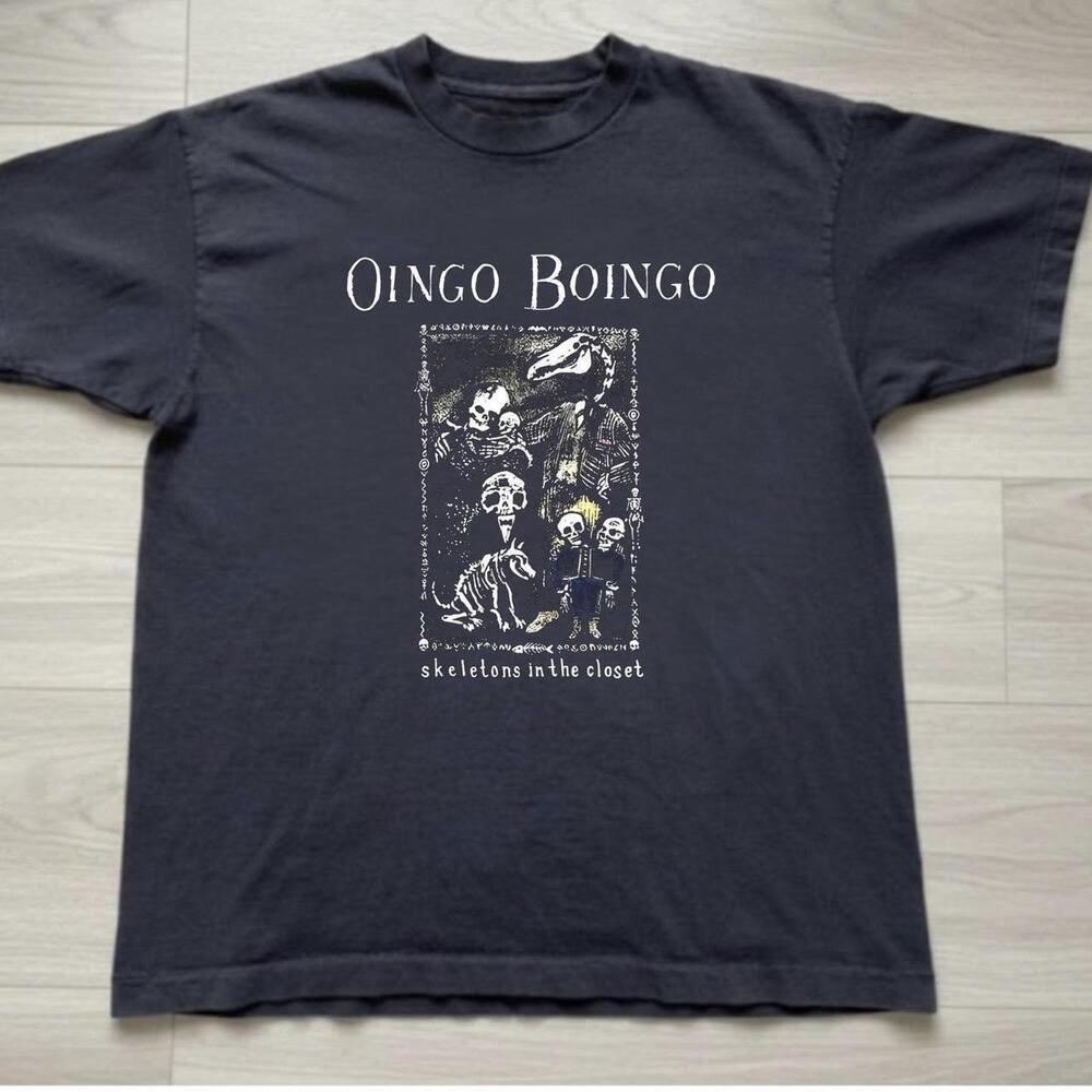 Oingo Boingo Skeletons In The Closet Black T-Shirt